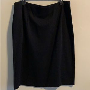Eileen Fisher black pull-on A-line skirt XL